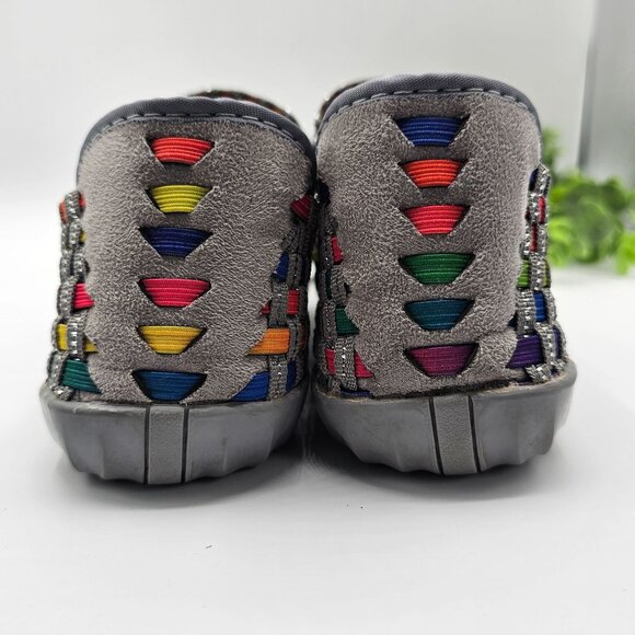 Bernie Mav Shoes Women's 40 Multicolor Woven Comfort Cuddly Slip On Open Toe - Picture 9 of 12